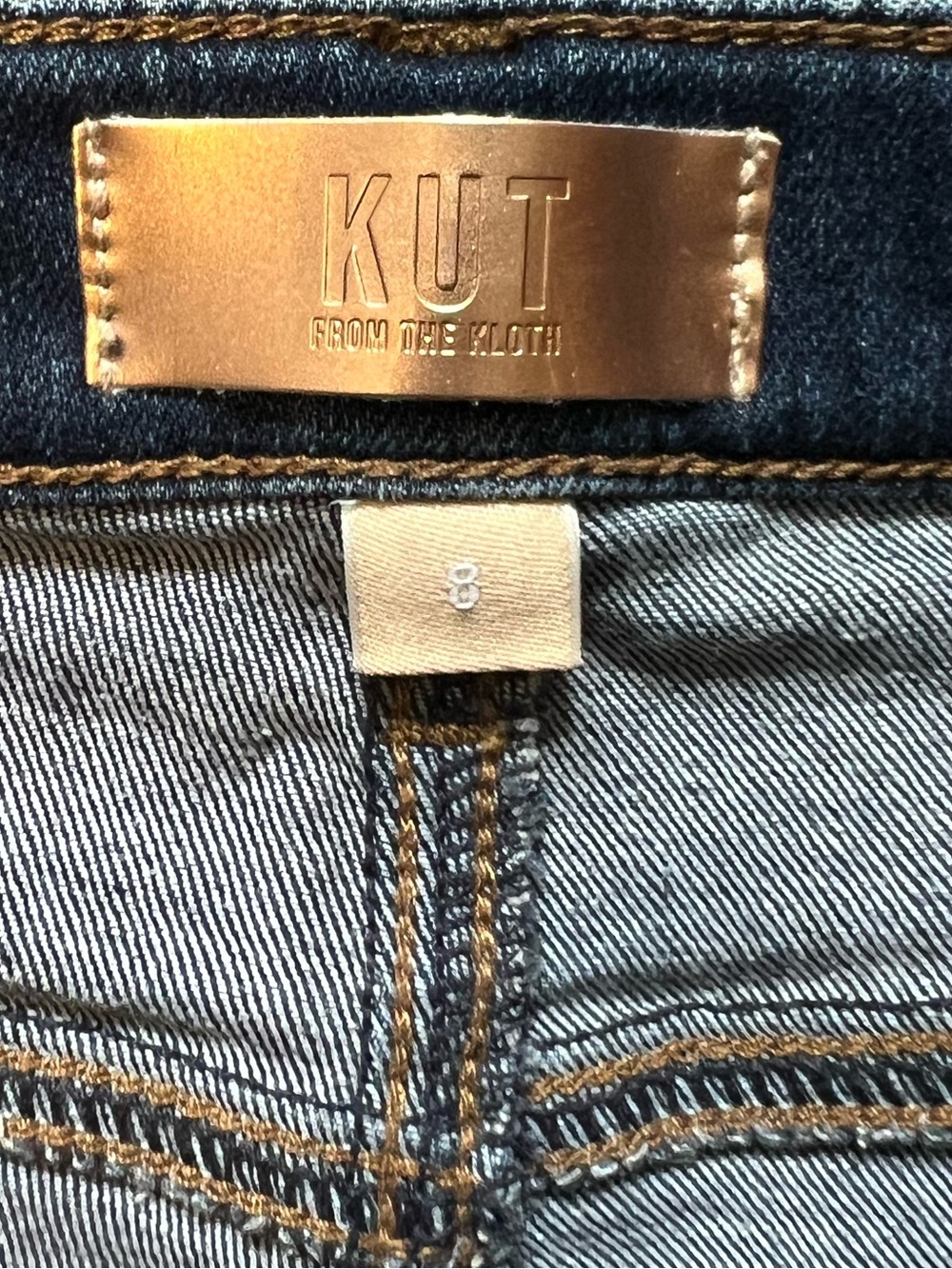 Kut from the Kloth Kelsey Fab Ab Ankle Flare Wide-Leg Jeans size 8 - Picture 7 of 12